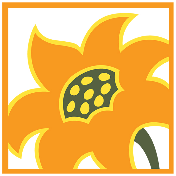 Splendid Sunflower Square [SVG, DXF]