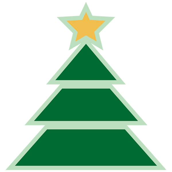 Bright Christmas Tree [SVG, DXF]