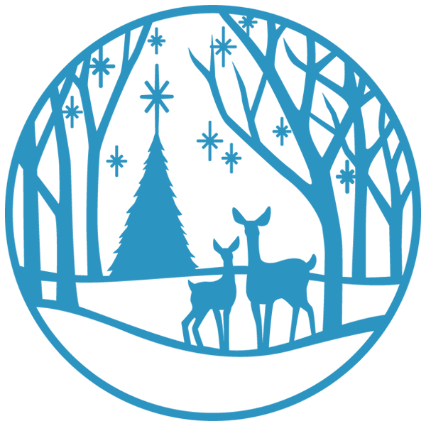 Holiday Woodland Silhouette [SVG, DXF]