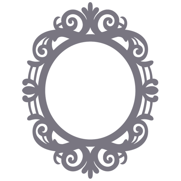 Bold Beauty Monogram Frame [SVG, DXF]