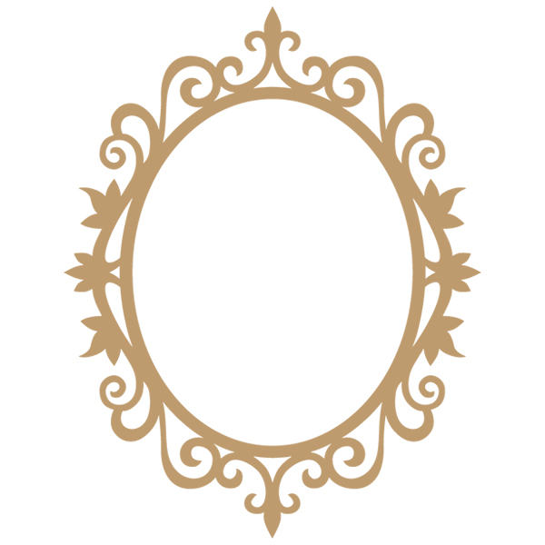 Graceful Monogram Frame [SVG, DXF]