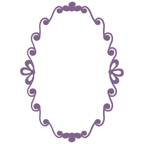 Swirling Monogram Frame [SVG, DXF]