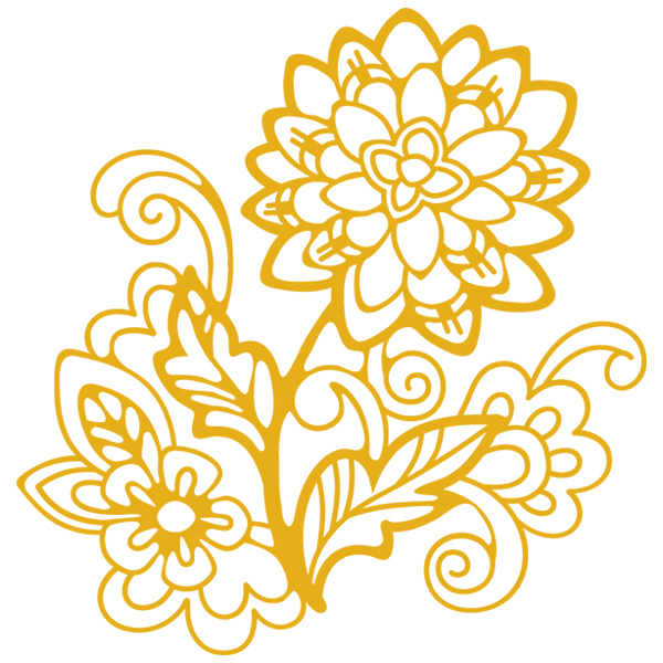 Doodle Chrysanthemum [SVG, DXF]