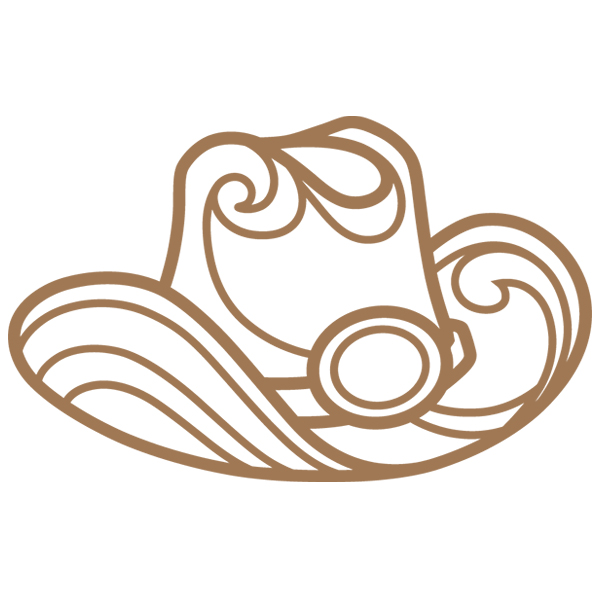 Doodle Cowboy Hat [SVG, DXF]