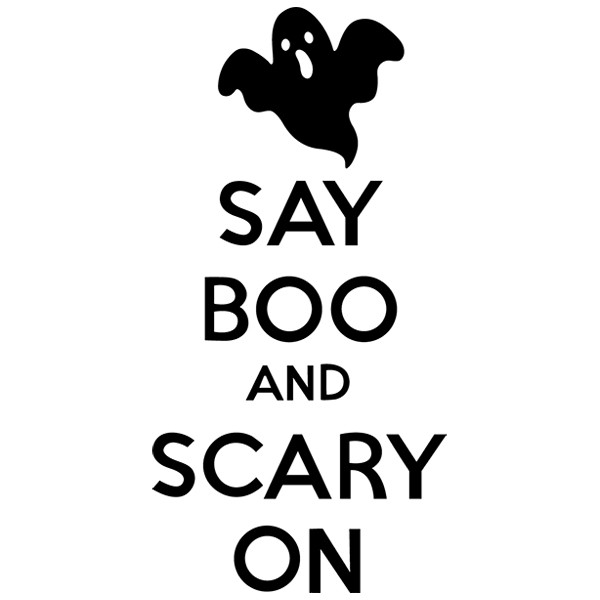 Say Boo and Scary On [SVG, DXF]