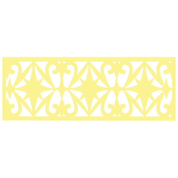 Star Trio Border [SVG, DXF]