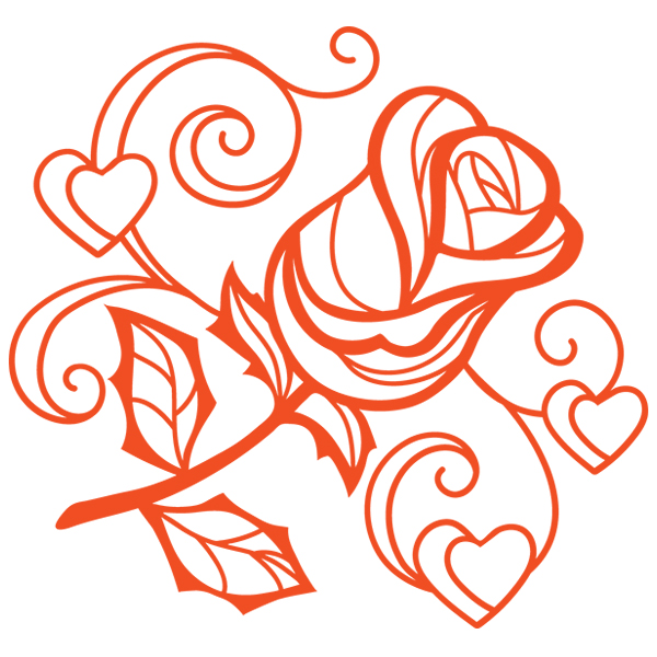 Doodle Rose [SVG, DXF]