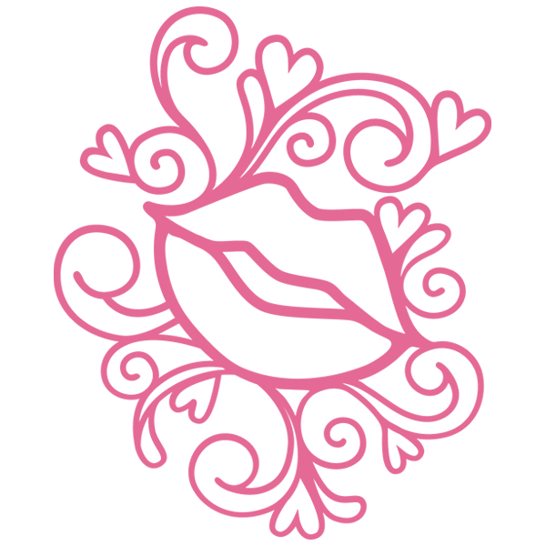 Doodle Kiss [SVG, DXF]