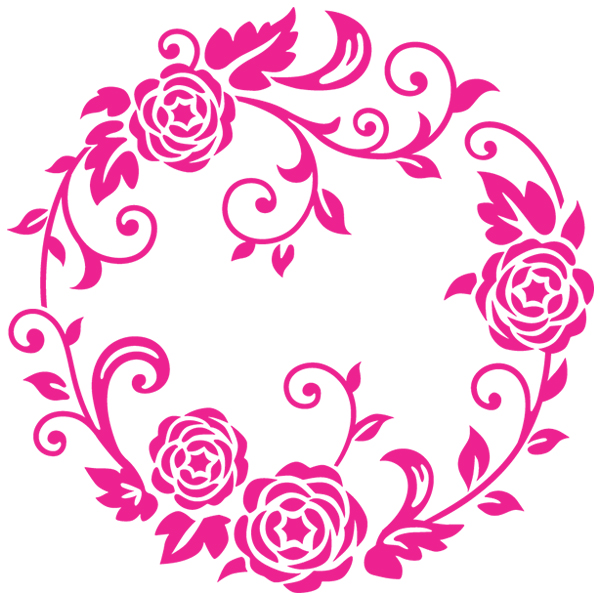 Filigree Rose Wreath [SVG, DXF]