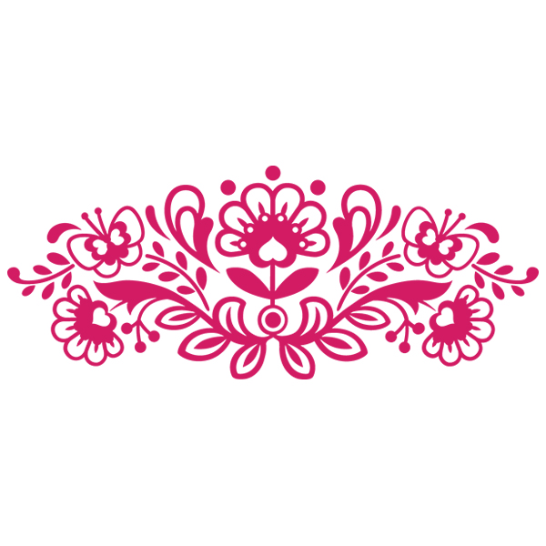 Folksy Love Border [SVG, DXF]