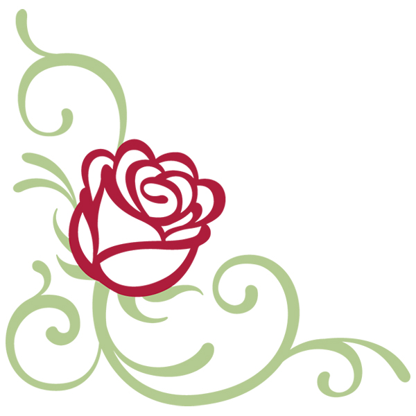 Roses Are Red Corner [SVG, DXF]