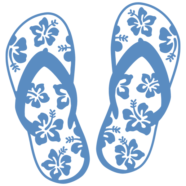 Flip Flops Silhouette [SVG, DXF]