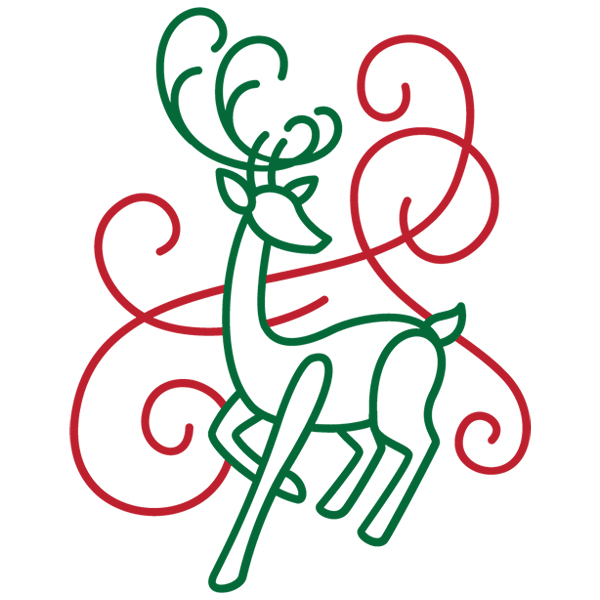 Art Nouveau Reindeer [SVG, DXF]