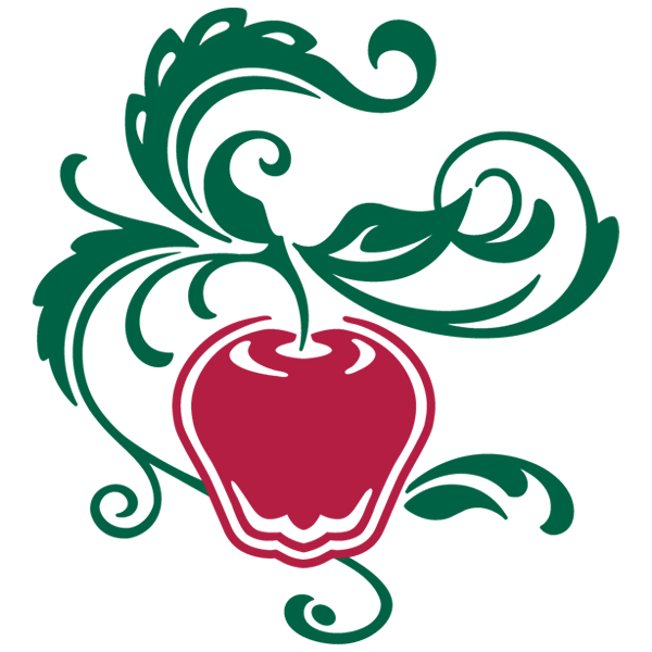 Elegant Apple Swirl [SVG, DXF]