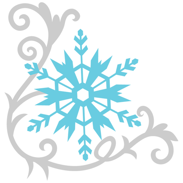 Frosty Filigree Snowflake Corner [SVG, DXF]