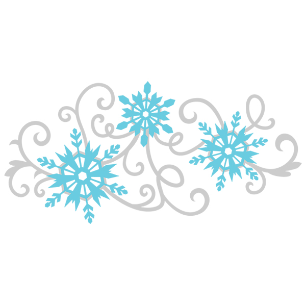 Frosty Filigree Snowflake Spray [SVG, DXF]