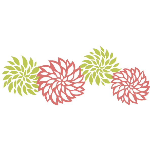 Flower Flourish Border [SVG, DXF]
