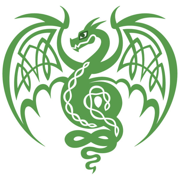 Celtic Knotwork Dragon [SVG, DXF]