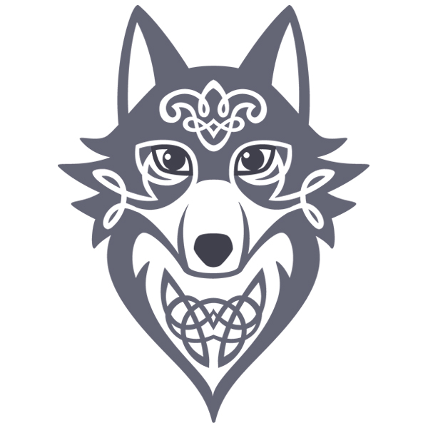 Celtic Knotwork Wolf [SVG, DXF]