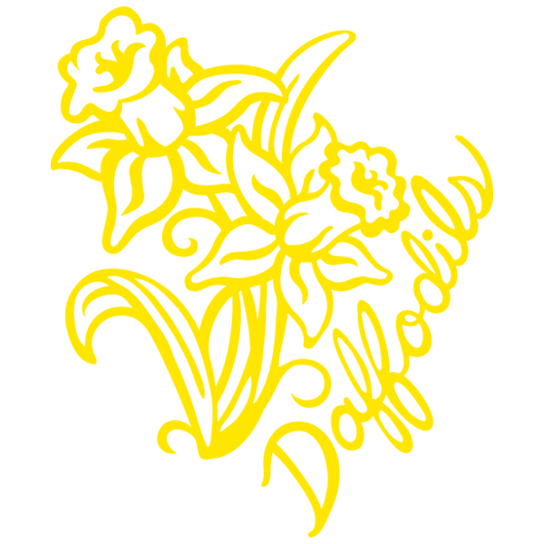 Spring Garden Daffodils [SVG, DXF]