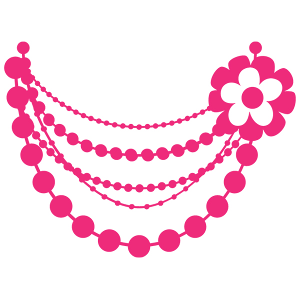 Fancy Beads and Flower [SVG, DXF]
