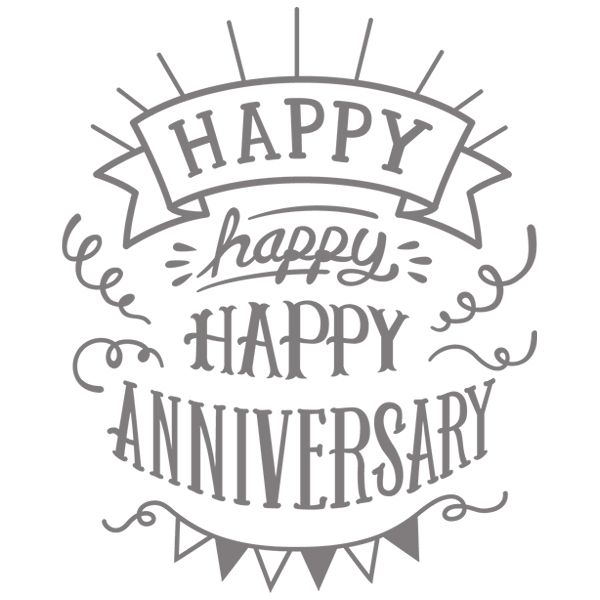Happy Happy Happy Anniversary [SVG, DXF]