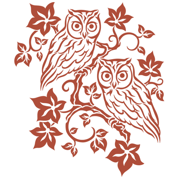 Simply Screech Owls [SVG, DXF]