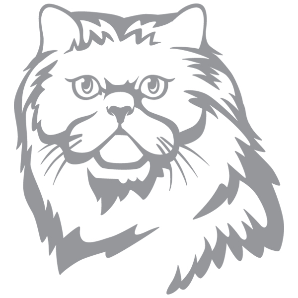 Persian Cat Silhouette [SVG, DXF]
