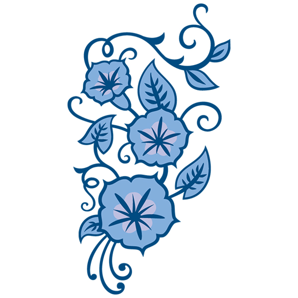 Stylish Blues Spray [SVG, DXF]