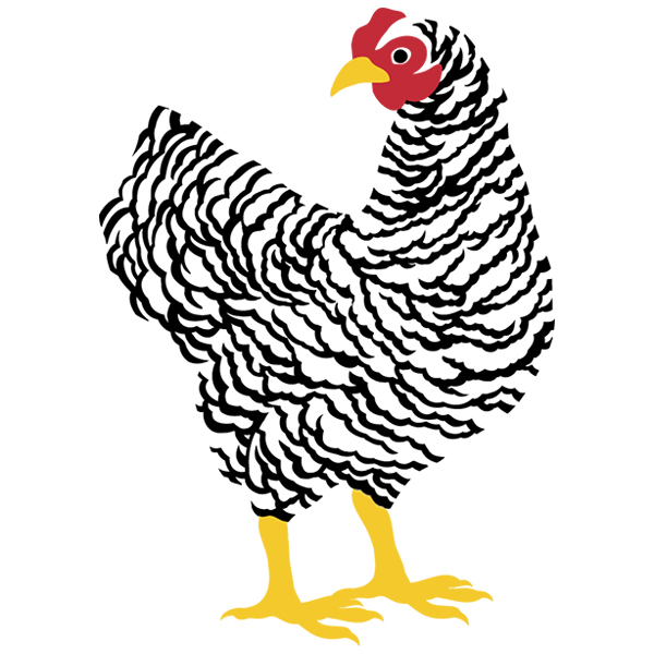 Barred Plymouth Rock Hen [SVG, DXF]