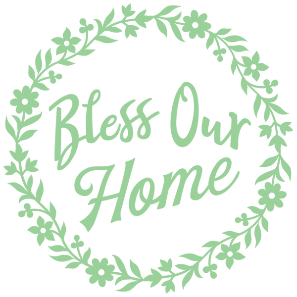 Bless Our Home Simple Wreath [SVG, DXF]