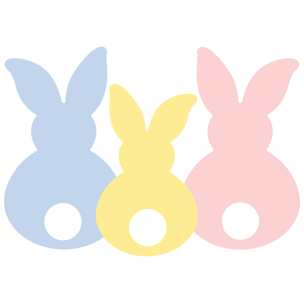 Bunny Puff Trio [SVG, DXF]