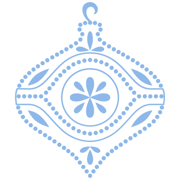 White Christmas Ornament [SVG, DXF]