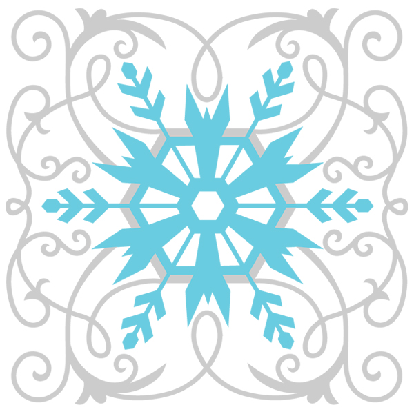 Frosty Filigree Snowflake Square [SVG, DXF]