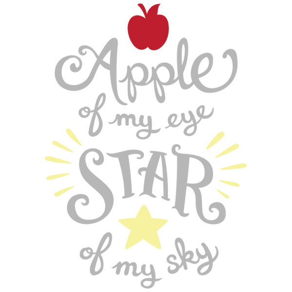 Apple of My Eye, Star of My Sky [SVG, DXF]