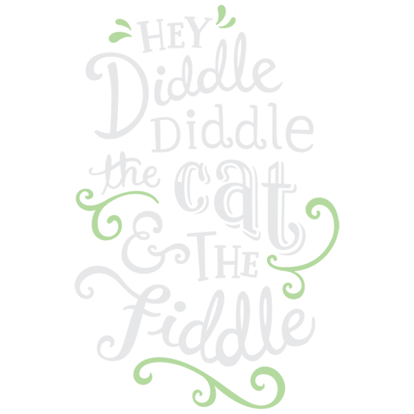 Hey Diddle Diddle, the Cat and the Fiddle [SVG, DXF]