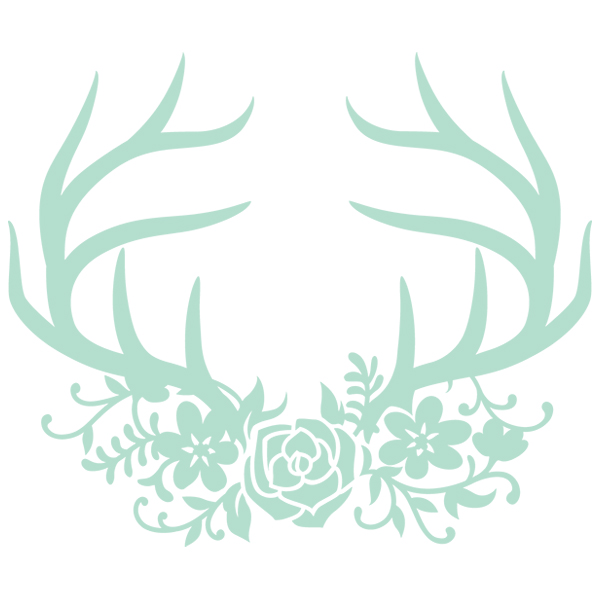 Elegant Woodland Antlers [SVG, DXF]