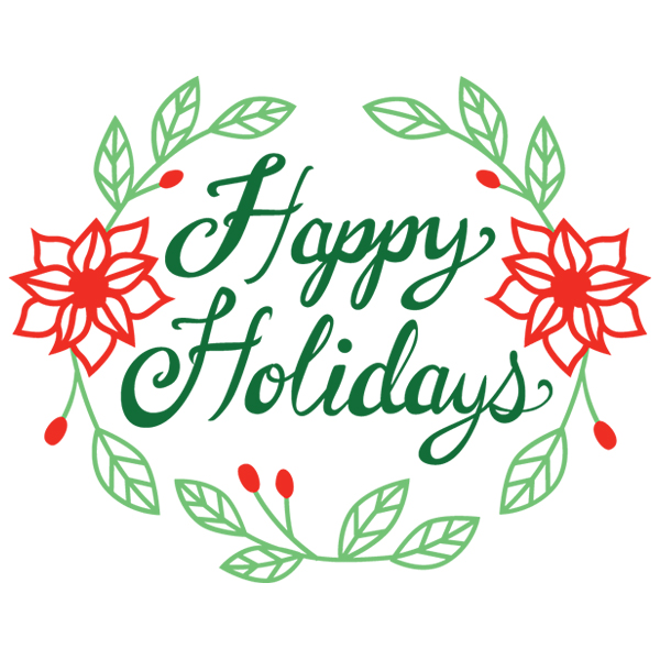 Chalkboard Christmas - Happy Holidays [SVG, DXF]