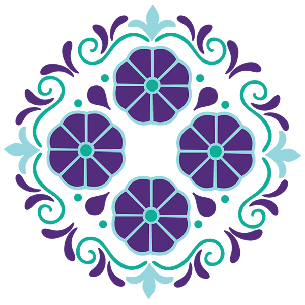 Stylin' Suzani Floral Circle 2 [SVG, DXF]