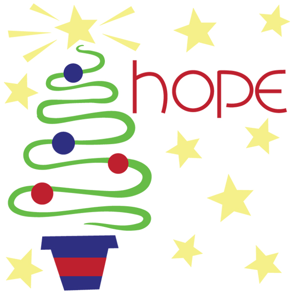 Christmas Hope Square [SVG, DXF]