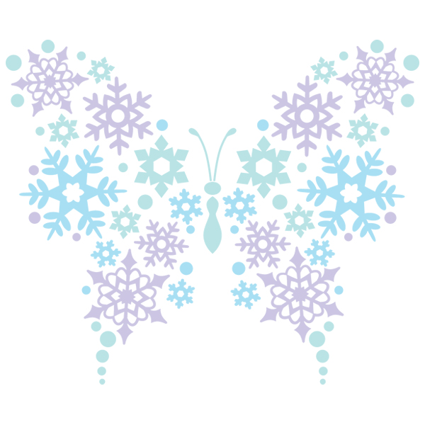 Butterfly of Snowflakes [SVG, DXF]