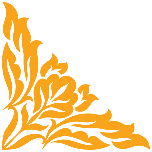 Blooming Baroque Corner [SVG, DXF]