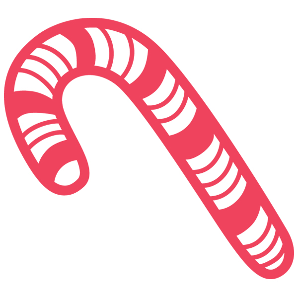 Delicate Christmas Candy Cane [SVG, DXF]