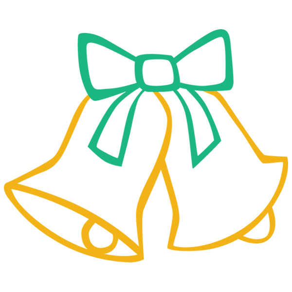 Delicate Christmas Bells [SVG, DXF]