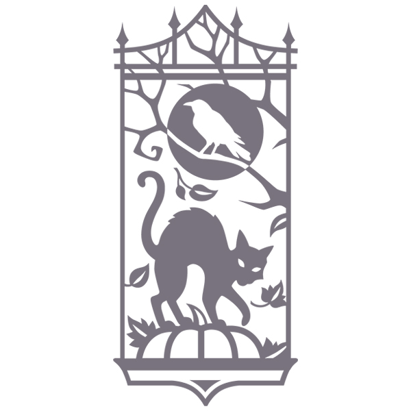 Black Cat Silhouette Panel [SVG, DXF]