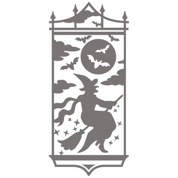 Witch Silhouette Panel [SVG, DXF]