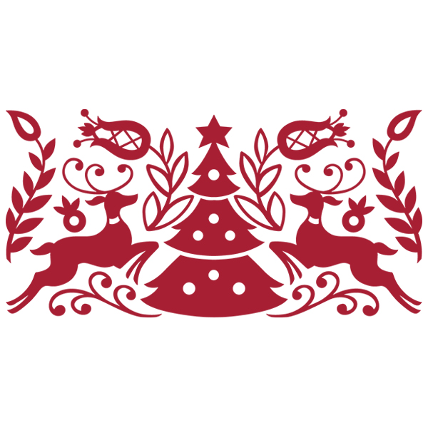 Scandinavian Christmas Tree Border [SVG, DXF]