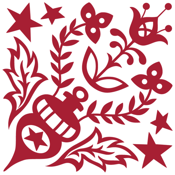 Scandinavian Christmas Ornament Corner [SVG, DXF]