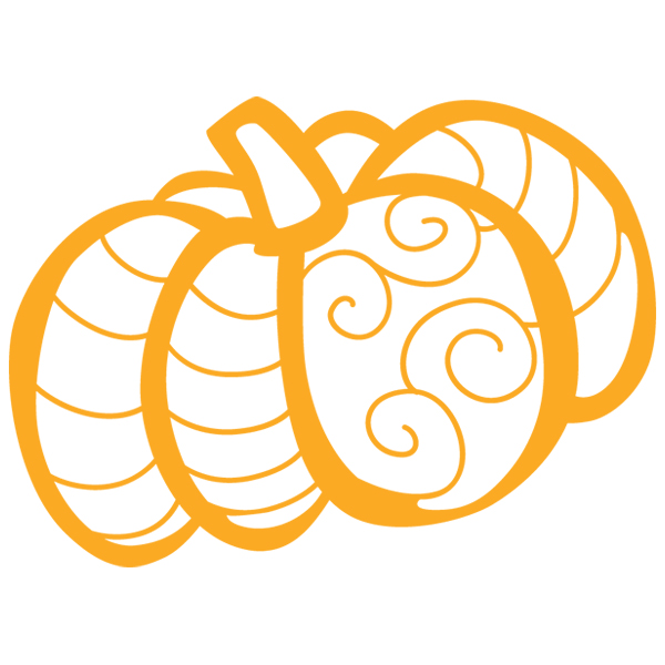Short Autumn Pumpkin [SVG, DXF]