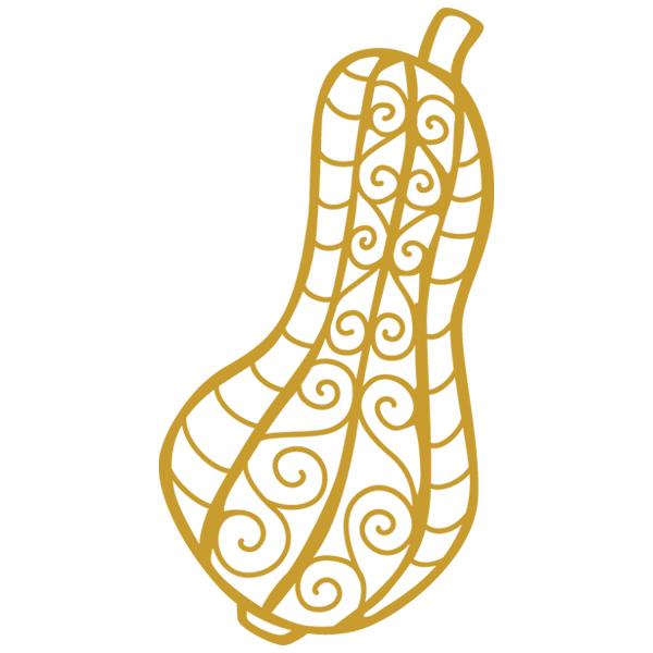 Tall Autumn Gourd [SVG, DXF]